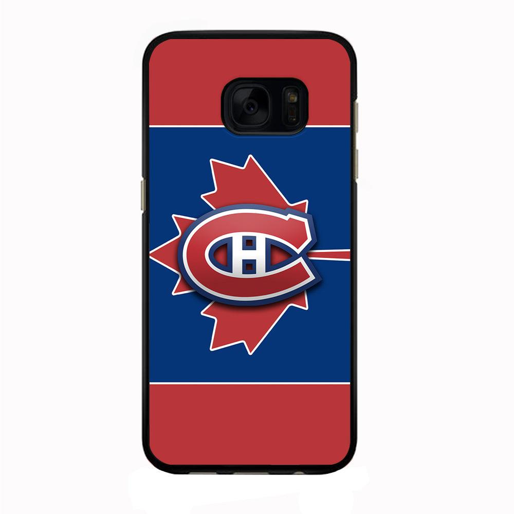 Hockey Montréal Canadiens NHL 002 Samsung Galaxy S7 Edge Case-Rubber / Black (2D Case)-Xtracase