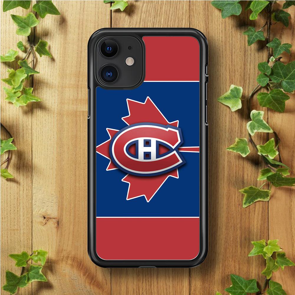Hockey Montréal Canadiens NHL 002 iPhone 11 Case-Rubber / Black (2D Case)-Xtracase