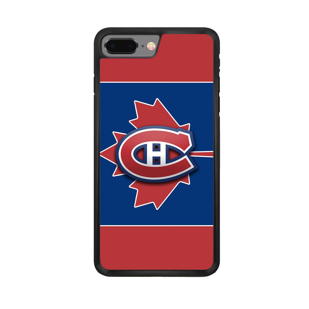 Hockey Montréal Canadiens NHL 002 iPhone 8 Plus Case-Rubber / Black (2D Case)-Xtracase