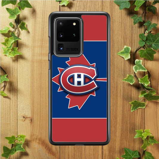 Hockey Montréal Canadiens NHL 002 Samsung Galaxy S20 Ultra Case-Rubber / Black (2D Case)-Xtracase