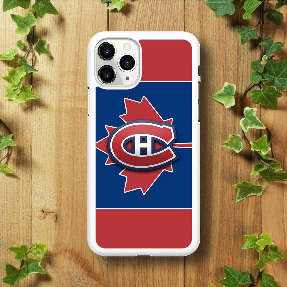 Hockey Montréal Canadiens NHL 002 iPhone 11 Pro Case-Rubber / White (2D Case)-Xtracase