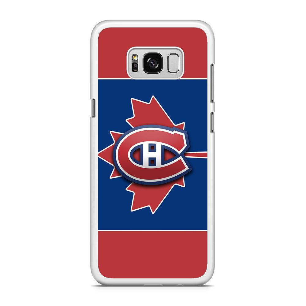 Hockey Montréal Canadiens NHL 002 Samsung Galaxy S8 Case-Rubber / White (2D Case)-Xtracase