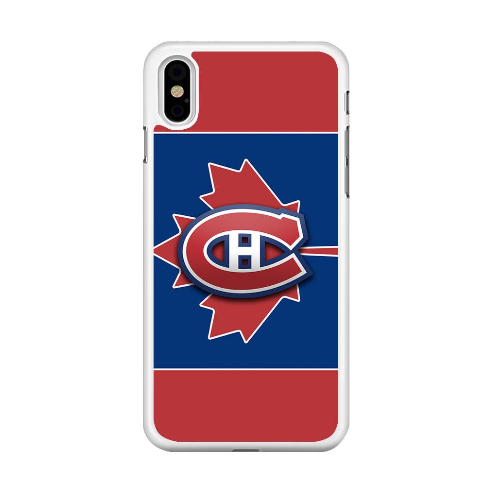 Hockey Montréal Canadiens NHL 002 iPhone Xs Max Case-Rubber / White (2D Case)-Xtracase