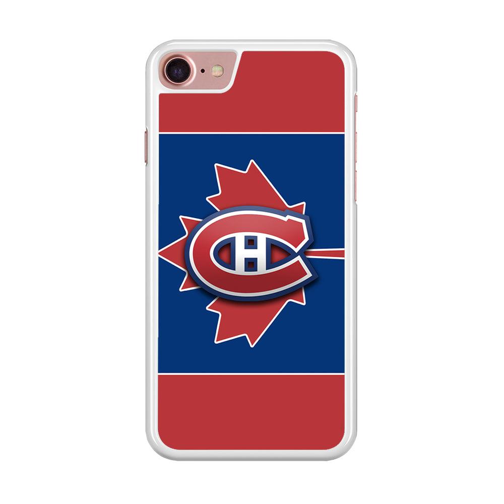 Hockey Montréal Canadiens NHL 002 iPhone SE 2020 Case-Rubber / White (2D Case)-Xtracase