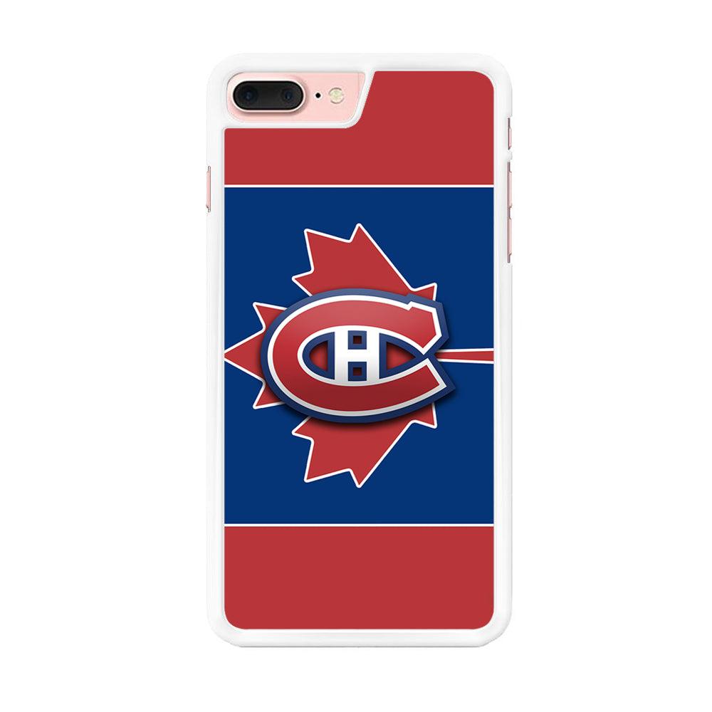 Hockey Montréal Canadiens NHL 002 iPhone 8 Plus Case-Rubber / White (2D Case)-Xtracase