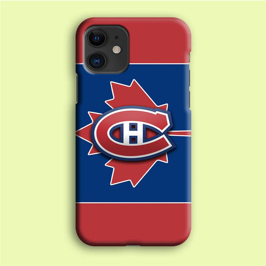 Hockey Montréal Canadiens NHL 002 iPhone 12 Mini Case-Plastic / Full Wrap (3D Case)-Xtracase