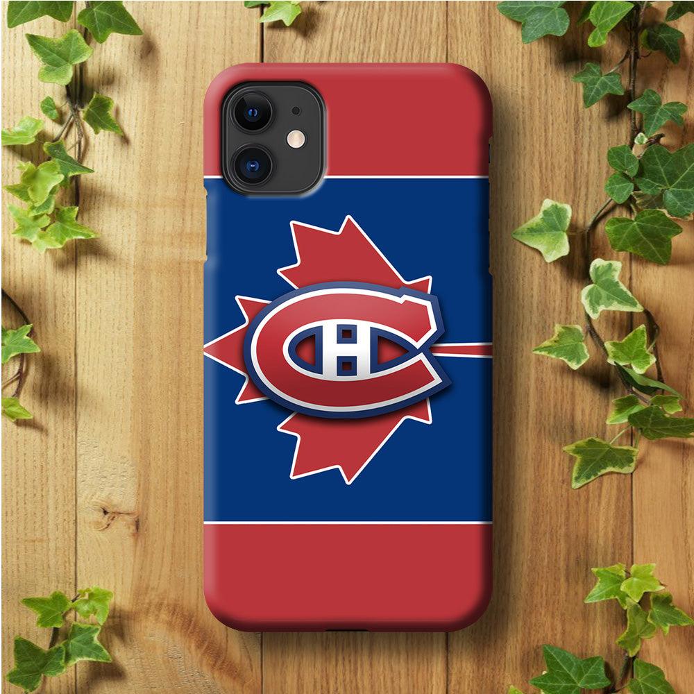 Hockey Montréal Canadiens NHL 002 iPhone 11 Case-Plastic / Full Wrap (3D Case)-Xtracase