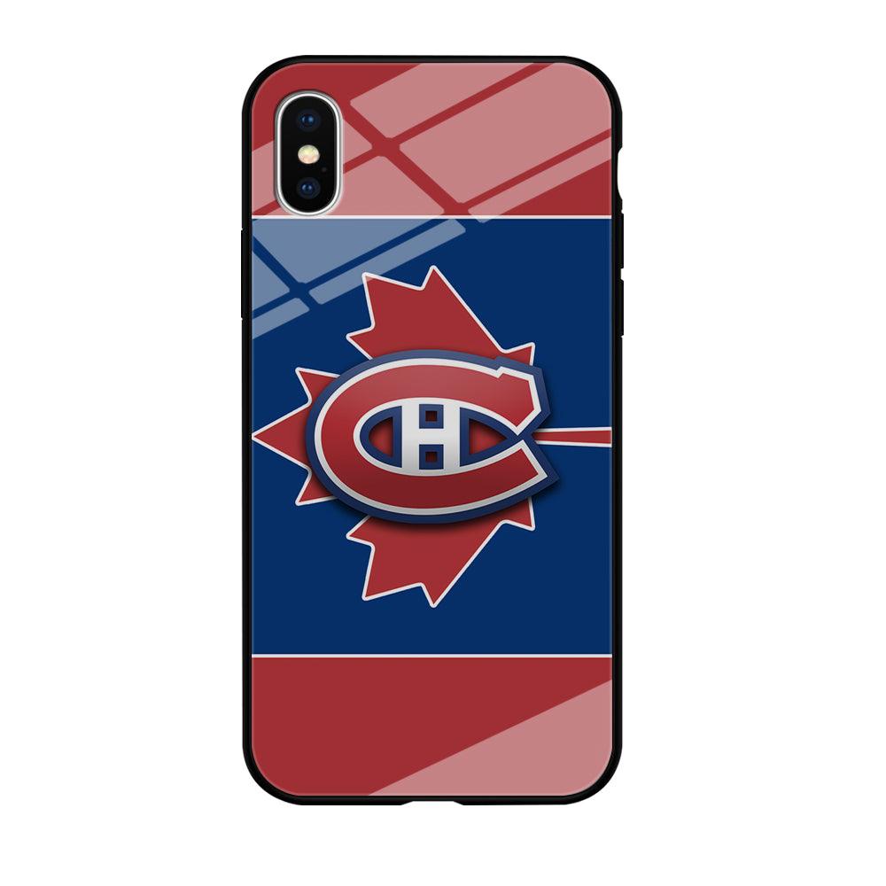 Hockey Montréal Canadiens NHL 002 iPhone Xs Max Case-Tempered Glass Case-Xtracase