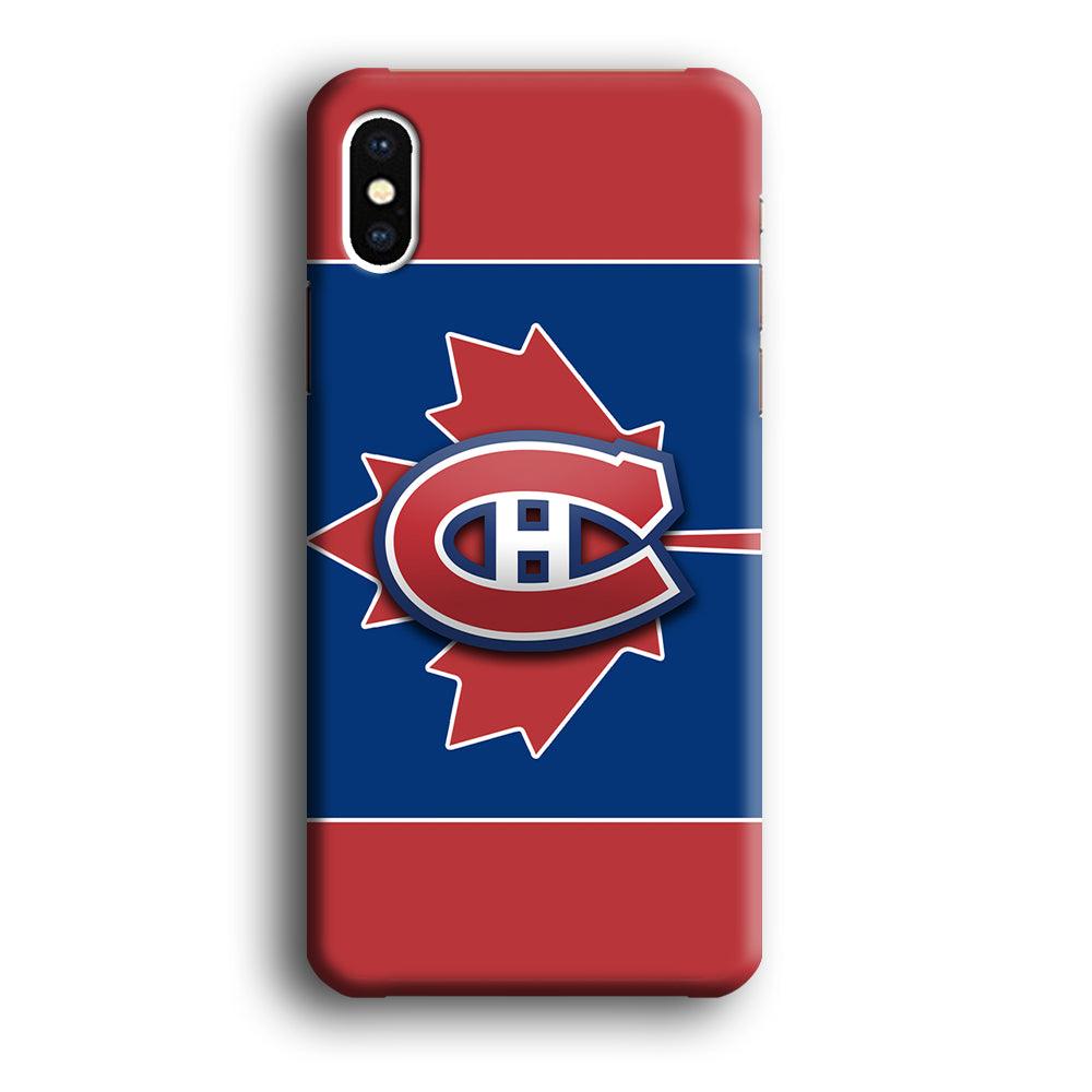 Hockey Montréal Canadiens NHL 002 iPhone Xs Max Case-Plastic / Full Wrap (3D Case)-Xtracase