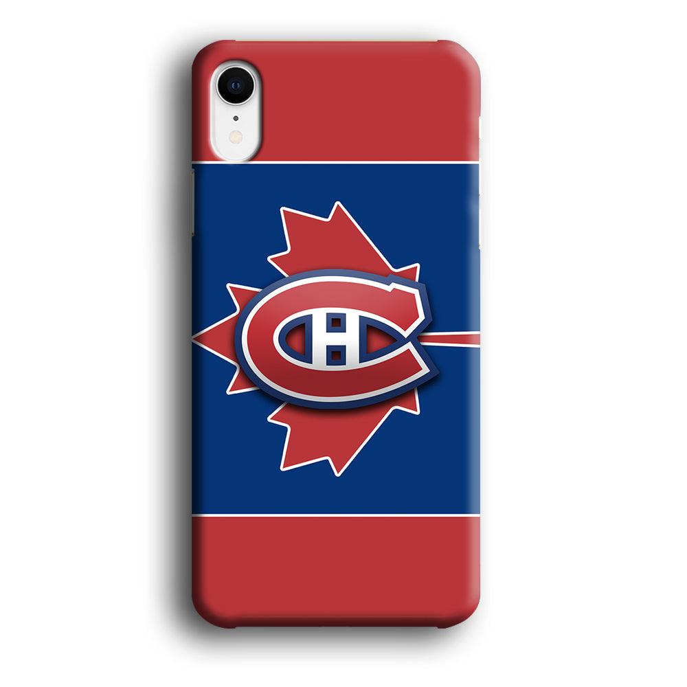 Hockey Montréal Canadiens NHL 002 iPhone XR Case-Plastic / Full Wrap (3D Case)-Xtracase