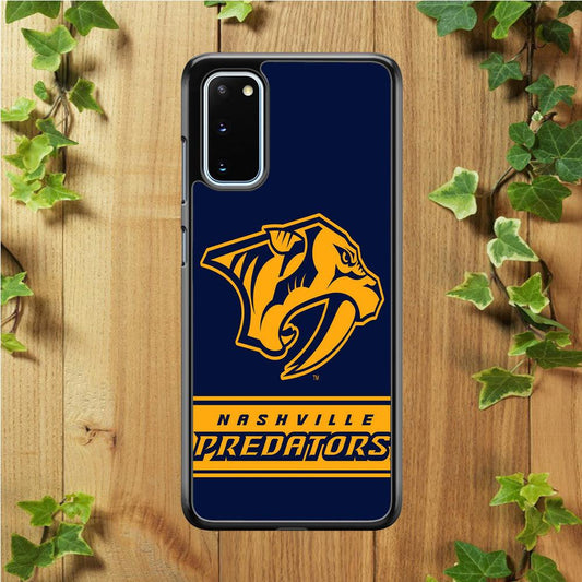 Hockey Nashville Predators NHL 001 Samsung Galaxy S20 Case-Rubber / Black (2D Case)-Xtracase
