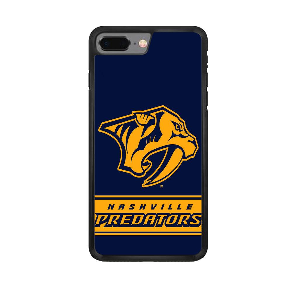 Hockey Nashville Predators NHL 001 iPhone 8 Plus Case-Rubber / Black (2D Case)-Xtracase
