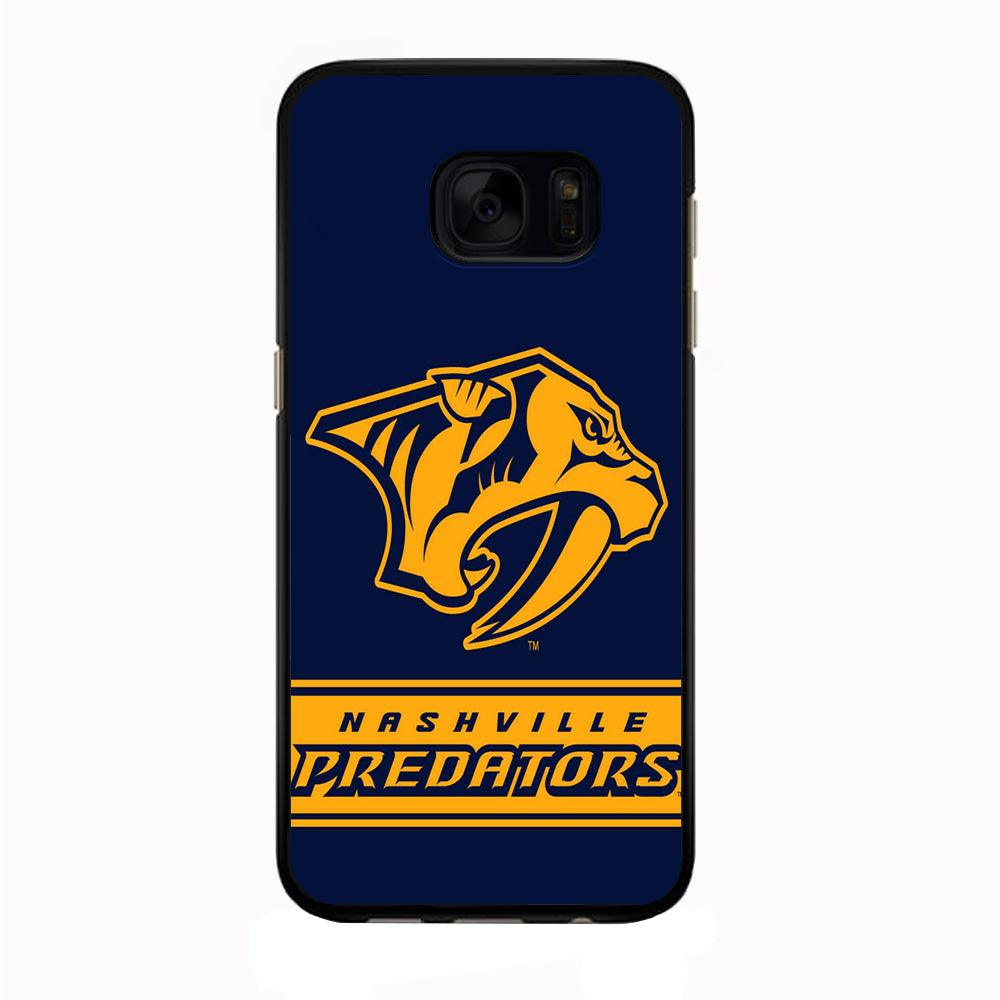 Hockey Nashville Predators NHL 001 Samsung Galaxy S7 Edge Case-Rubber / Black (2D Case)-Xtracase