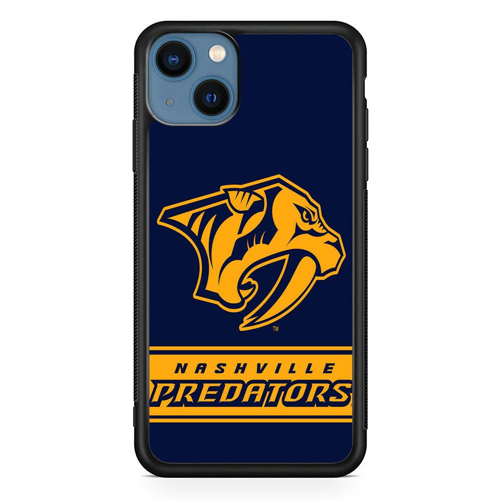 Hockey Nashville Predators NHL 001 iPhone 13 Case-Rubber / Black (2D Case)-Xtracase