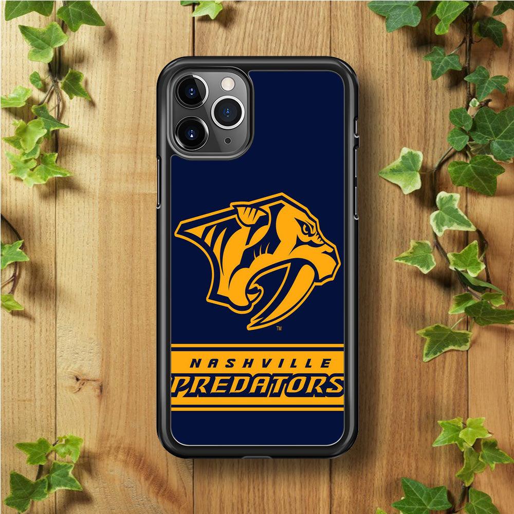 Hockey Nashville Predators NHL 001 iPhone 11 Pro Max Case-Rubber / Black (2D Case)-Xtracase