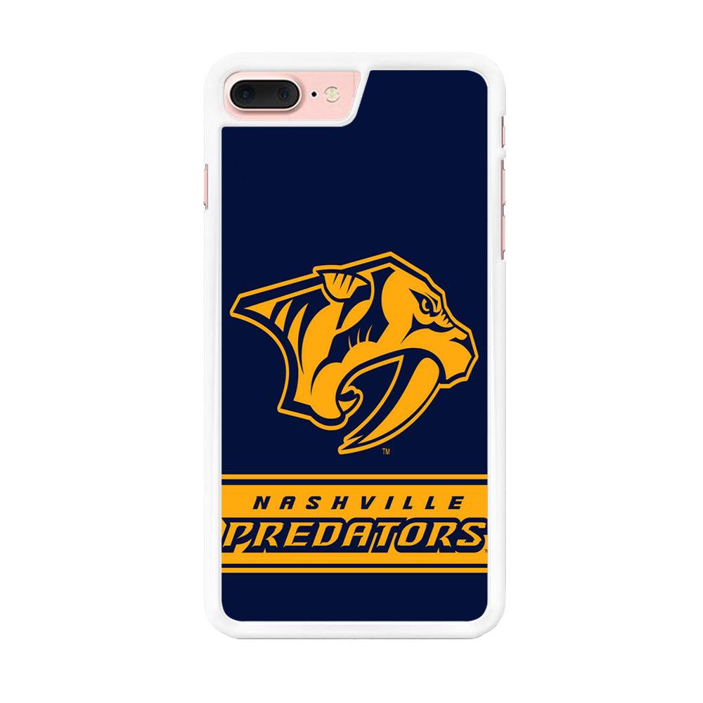 Hockey Nashville Predators NHL 001 iPhone 8 Plus Case-Rubber / White (2D Case)-Xtracase
