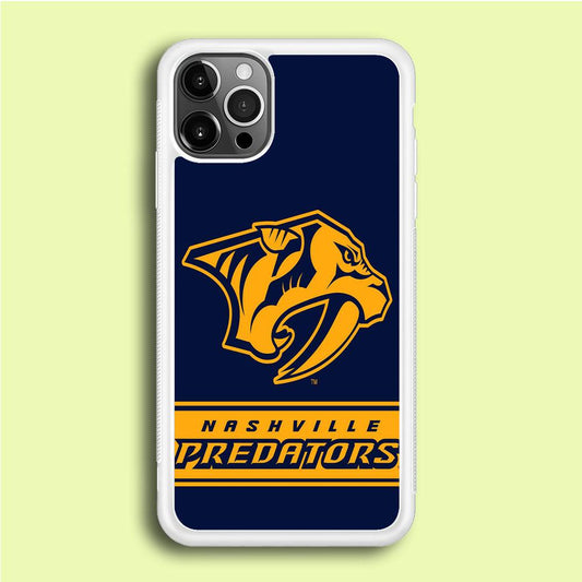 Hockey Nashville Predators NHL 001 iPhone 12 Pro Case-Rubber / White (2D Case)-Xtracase