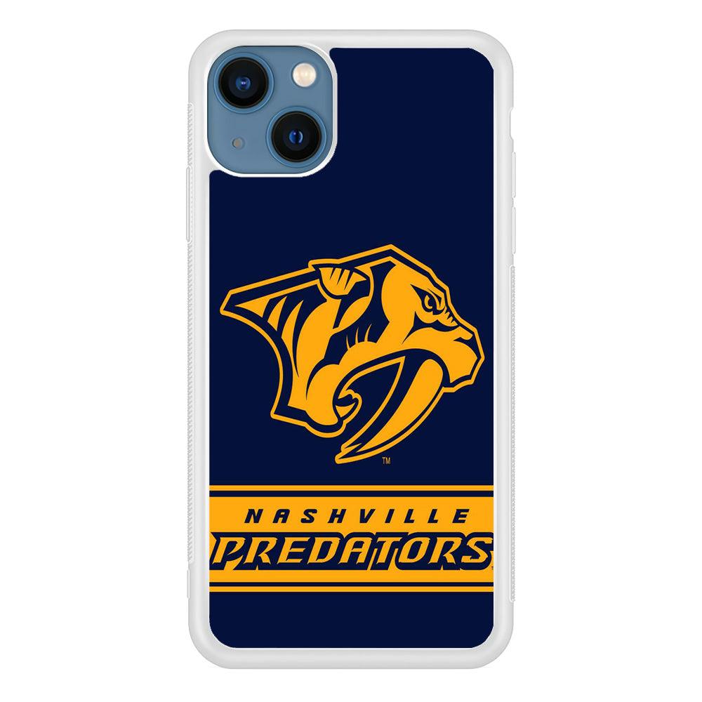 Hockey Nashville Predators NHL 001 iPhone 13 Case-Rubber / White (2D Case)-Xtracase