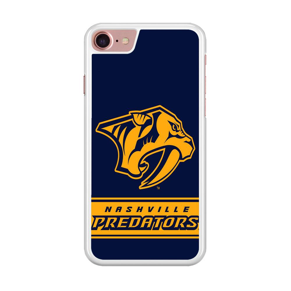 Hockey Nashville Predators NHL 001 iPhone 8 Case-Rubber / White (2D Case)-Xtracase