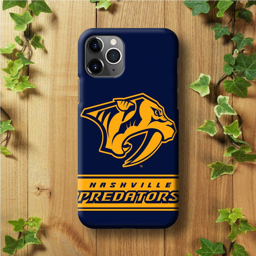 Hockey Nashville Predators NHL 001 iPhone 11 Pro Max Case-Plastic / Full Wrap (3D Case)-Xtracase