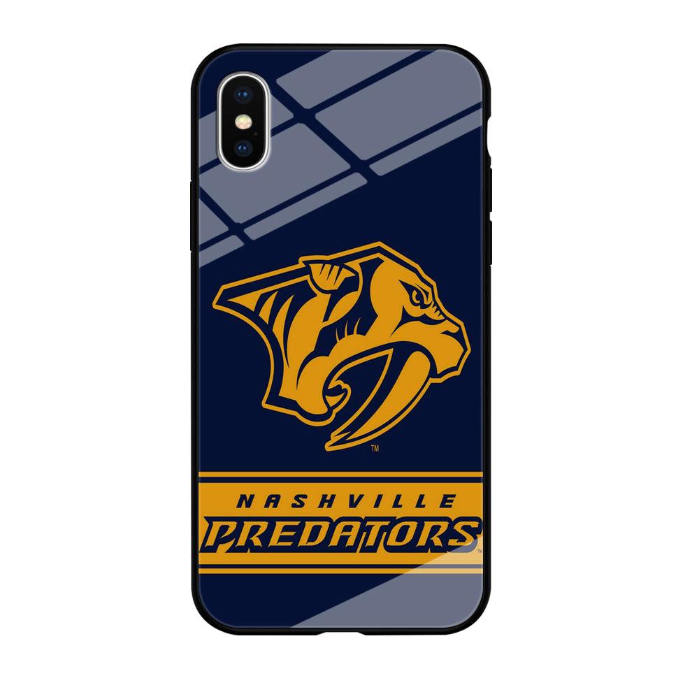 Hockey Nashville Predators NHL 001 iPhone X Case-Tempered Glass Case-Xtracase
