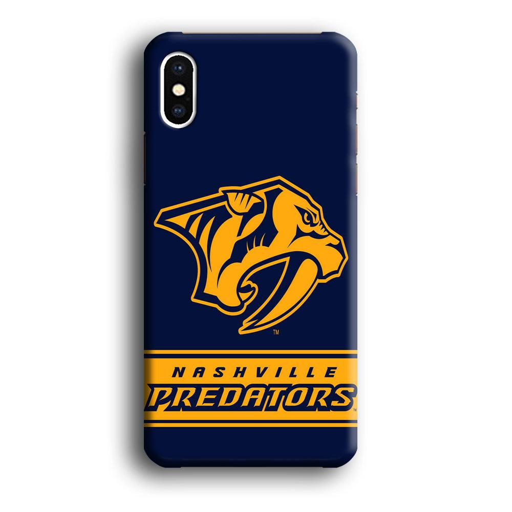 Hockey Nashville Predators NHL 001 iPhone Xs Case-Plastic / Full Wrap (3D Case)-Xtracase