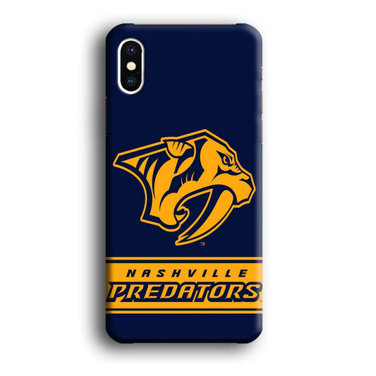 Hockey Nashville Predators NHL 001 iPhone Xs Case-Plastic / Full Wrap (3D Case)-Xtracase