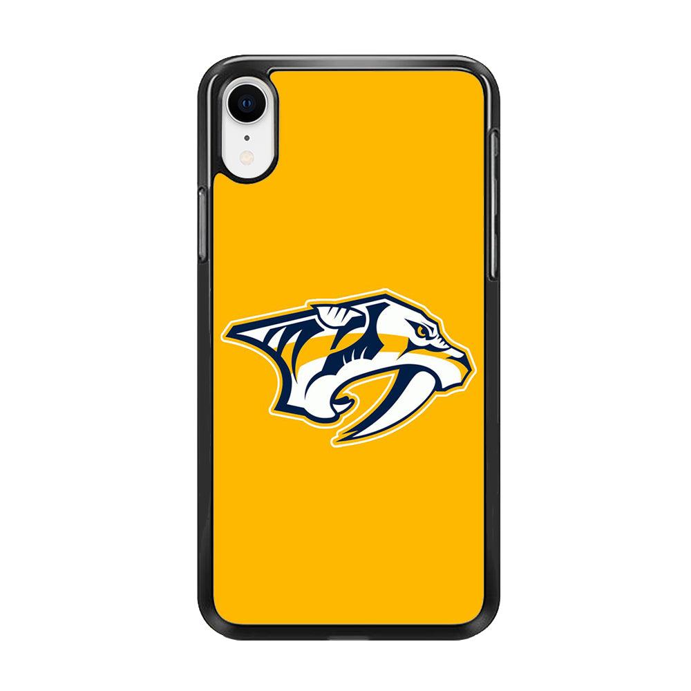 Hockey Nashville Predators NHL 002 iPhone XR Case-Rubber / Black (2D Case)-Xtracase