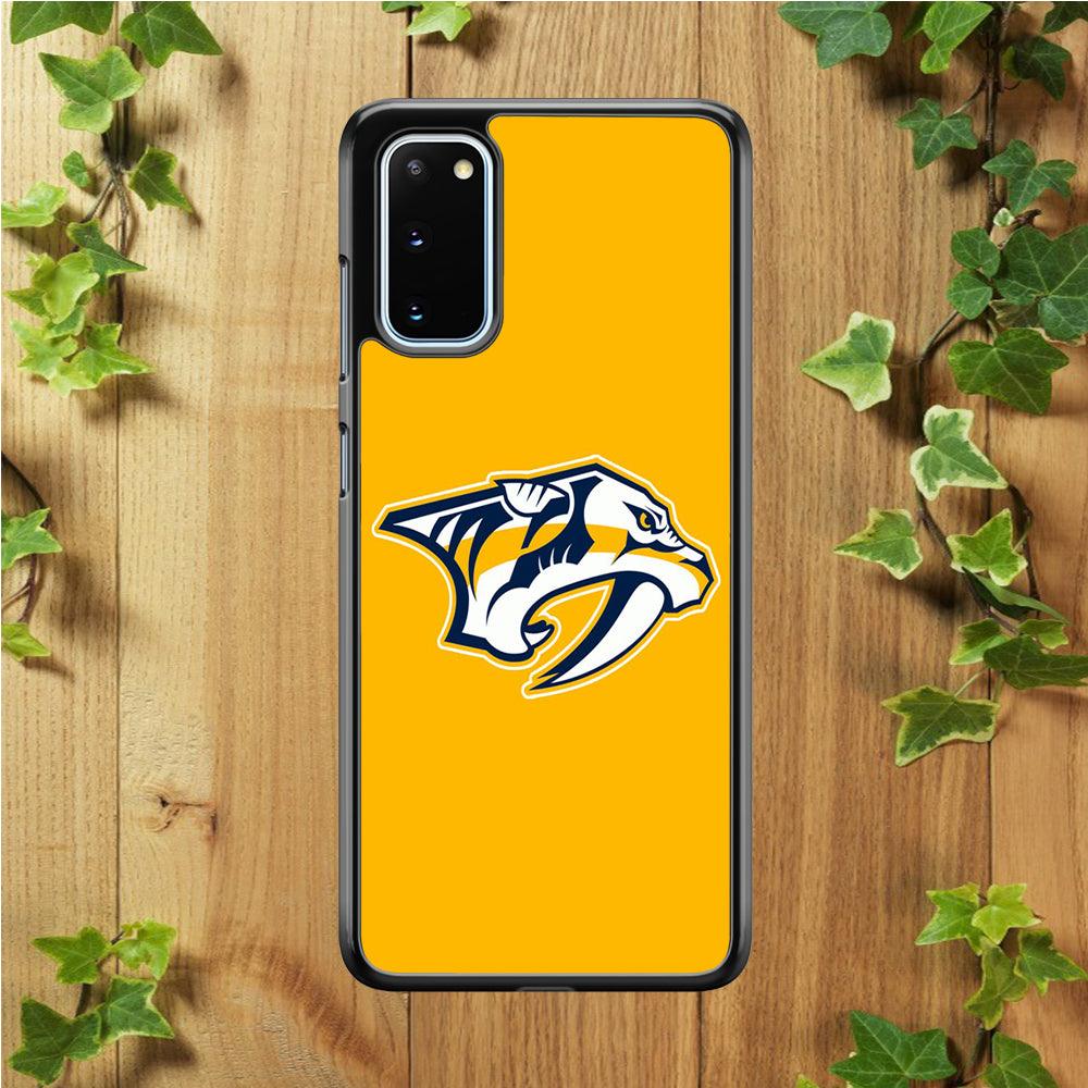 Hockey Nashville Predators NHL 002 Samsung Galaxy S20 Case-Rubber / Black (2D Case)-Xtracase
