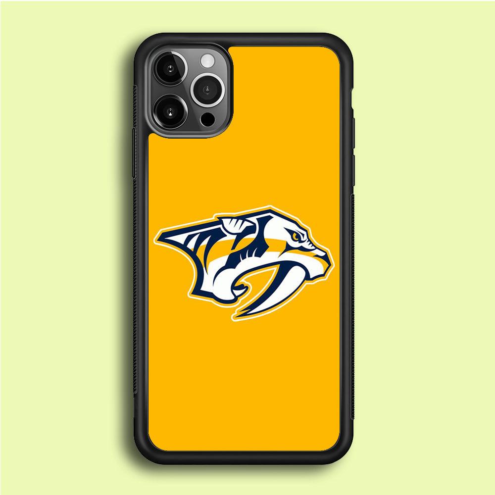 Hockey Nashville Predators NHL 002 iPhone 12 Pro Case-Rubber / Black (2D Case)-Xtracase