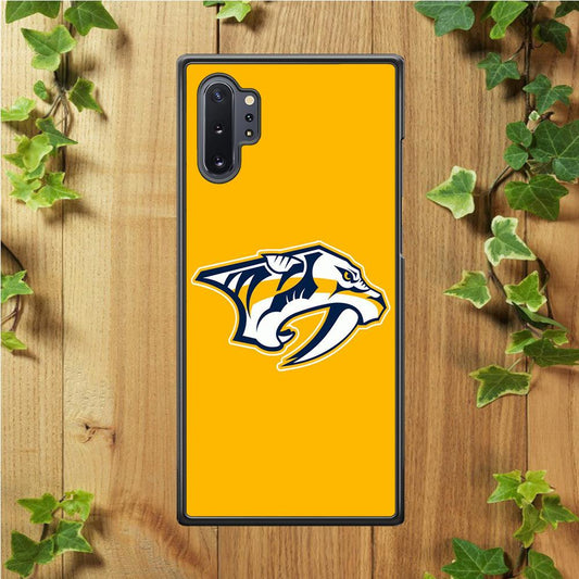 Hockey Nashville Predators NHL 002 Samsung Galaxy Note 10 Plus Case-Rubber / White (2D Case)-Xtracase