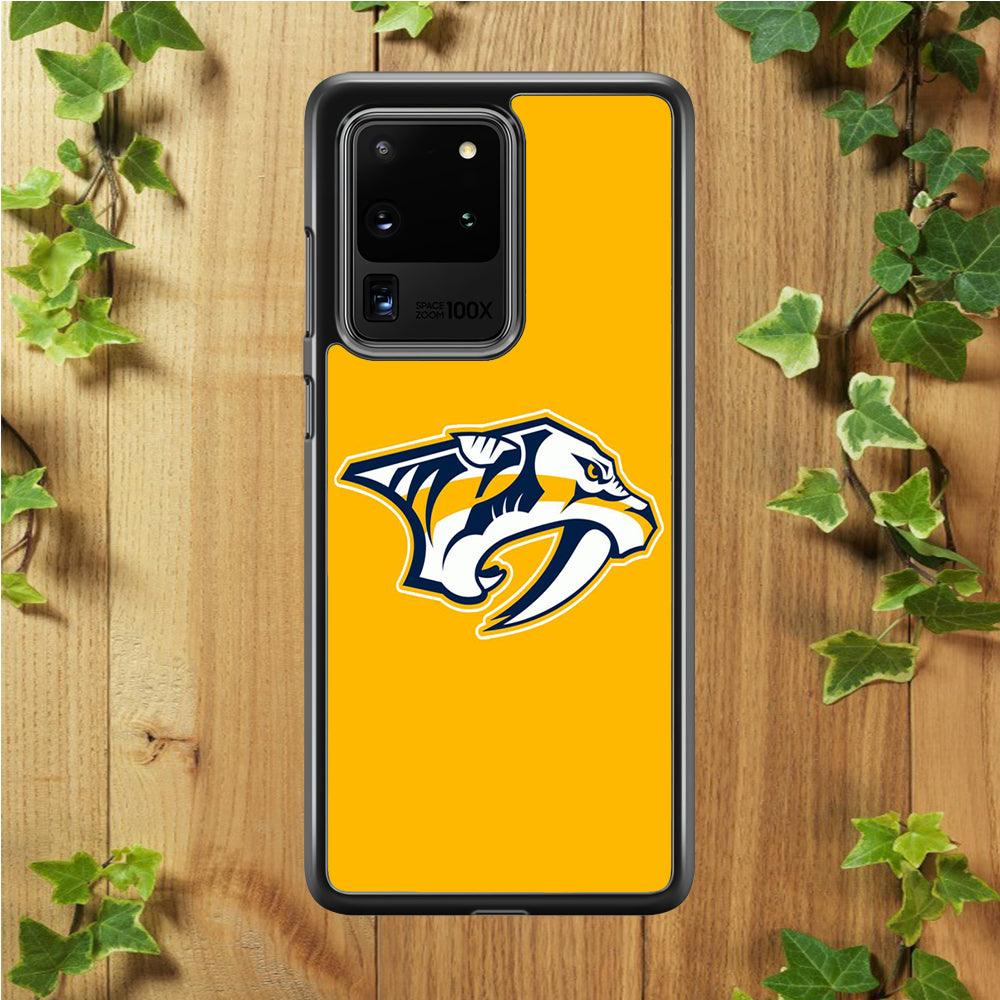 Hockey Nashville Predators NHL 002 Samsung Galaxy S20 Ultra Case-Rubber / Black (2D Case)-Xtracase