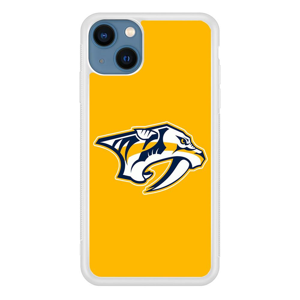 Hockey Nashville Predators NHL 002 iPhone 13 Case-Rubber / White (2D Case)-Xtracase