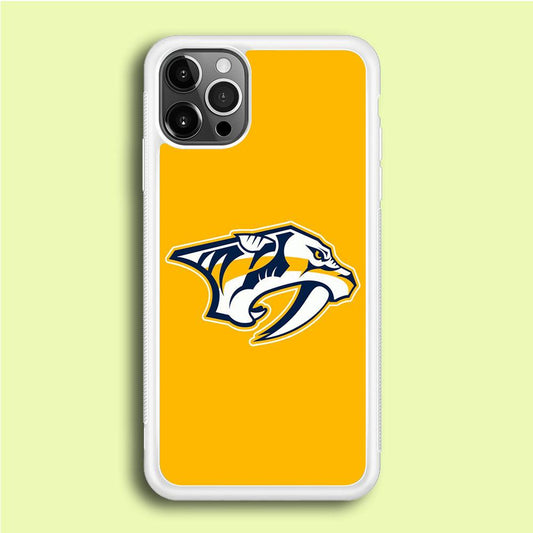 Hockey Nashville Predators NHL 002 iPhone 12 Pro Case-Rubber / White (2D Case)-Xtracase