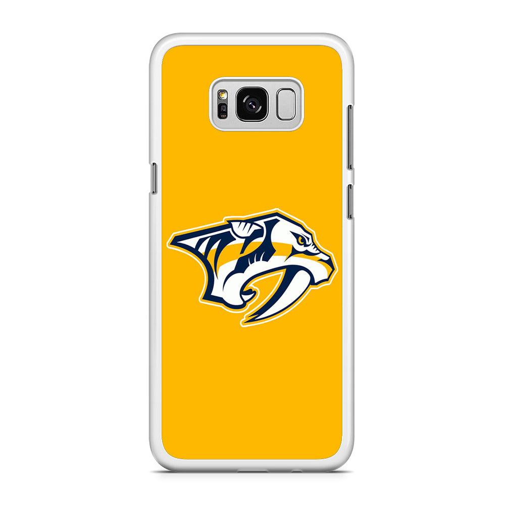 Hockey Nashville Predators NHL 002 Samsung Galaxy S8 Case-Rubber / White (2D Case)-Xtracase