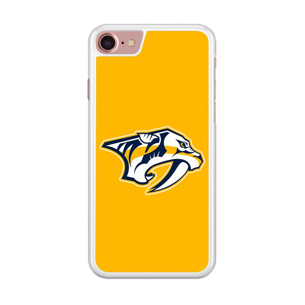 Hockey Nashville Predators NHL 002 iPhone 8 Case-Rubber / White (2D Case)-Xtracase