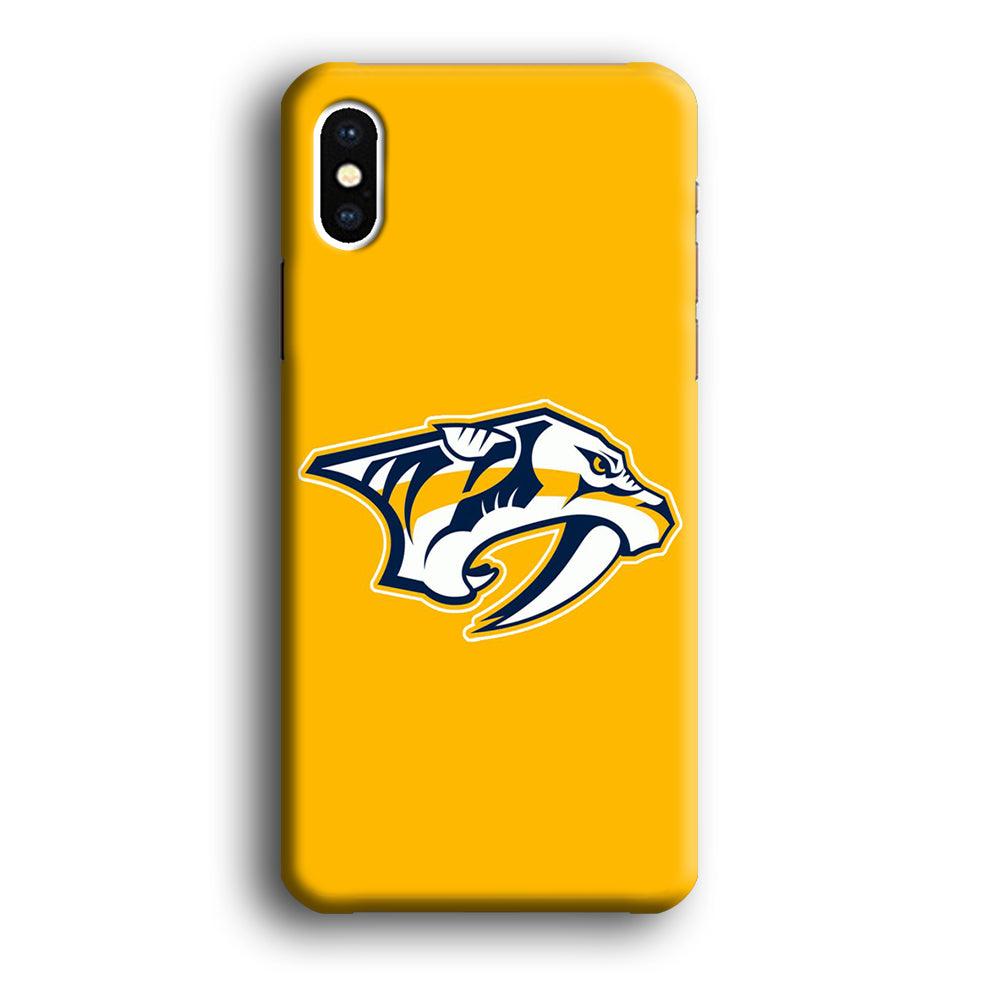Hockey Nashville Predators NHL 002 iPhone Xs Case-Plastic / Full Wrap (3D Case)-Xtracase