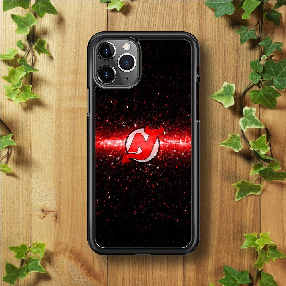 Hockey New Jersey Devils NHL 001 iPhone 11 Pro Case-Rubber / Black (2D Case)-Xtracase