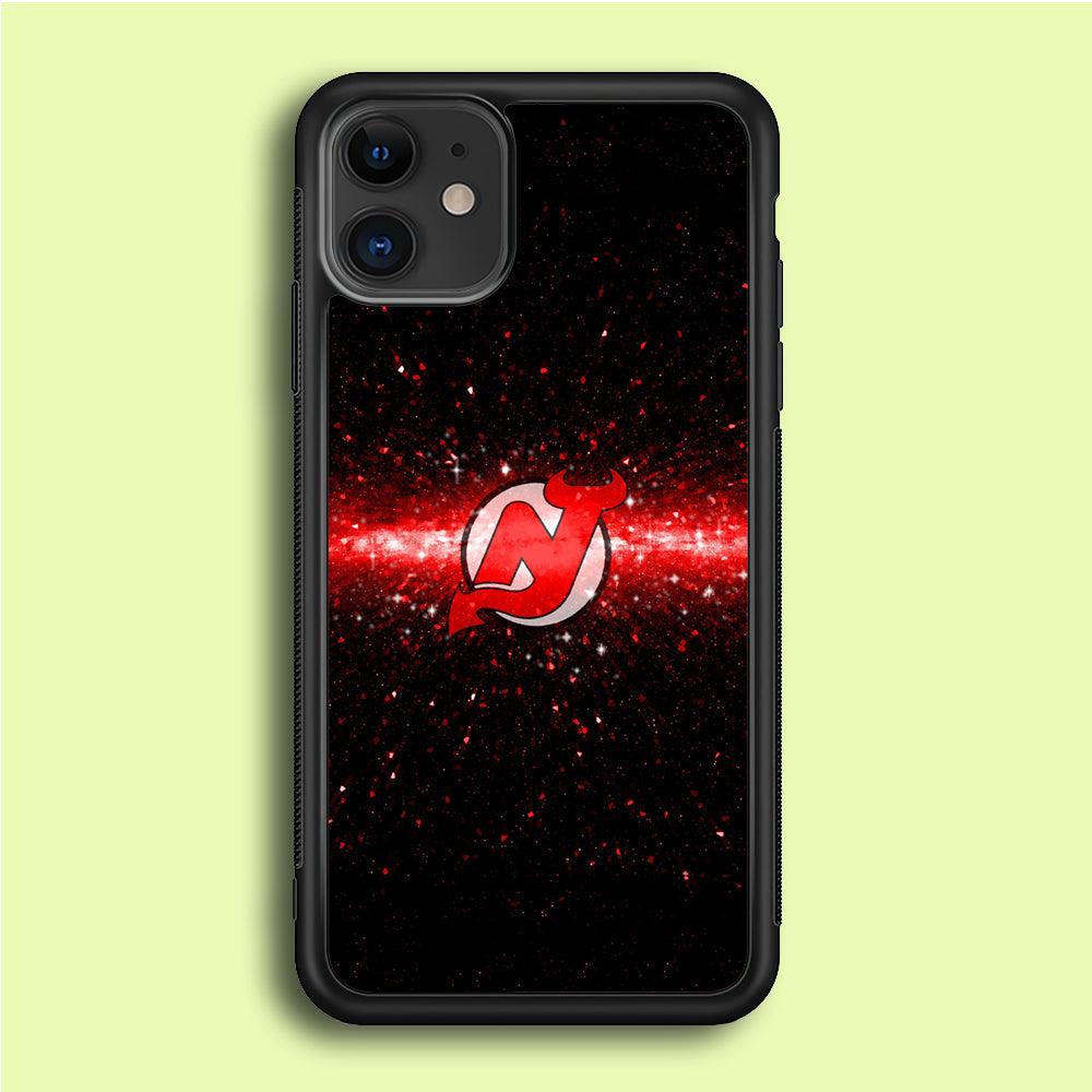 Hockey New Jersey Devils NHL 001 iPhone 12 Mini Case-Rubber / Black (2D Case)-Xtracase