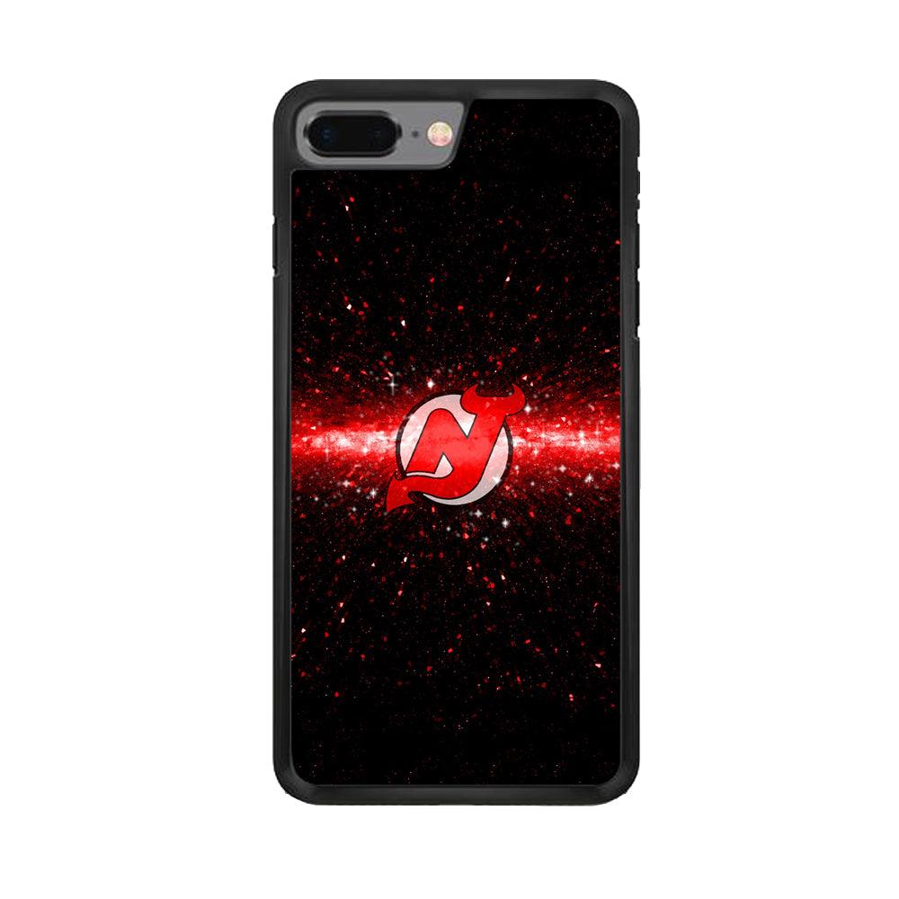 Hockey New Jersey Devils NHL 001 iPhone 8 Plus Case-Rubber / Black (2D Case)-Xtracase