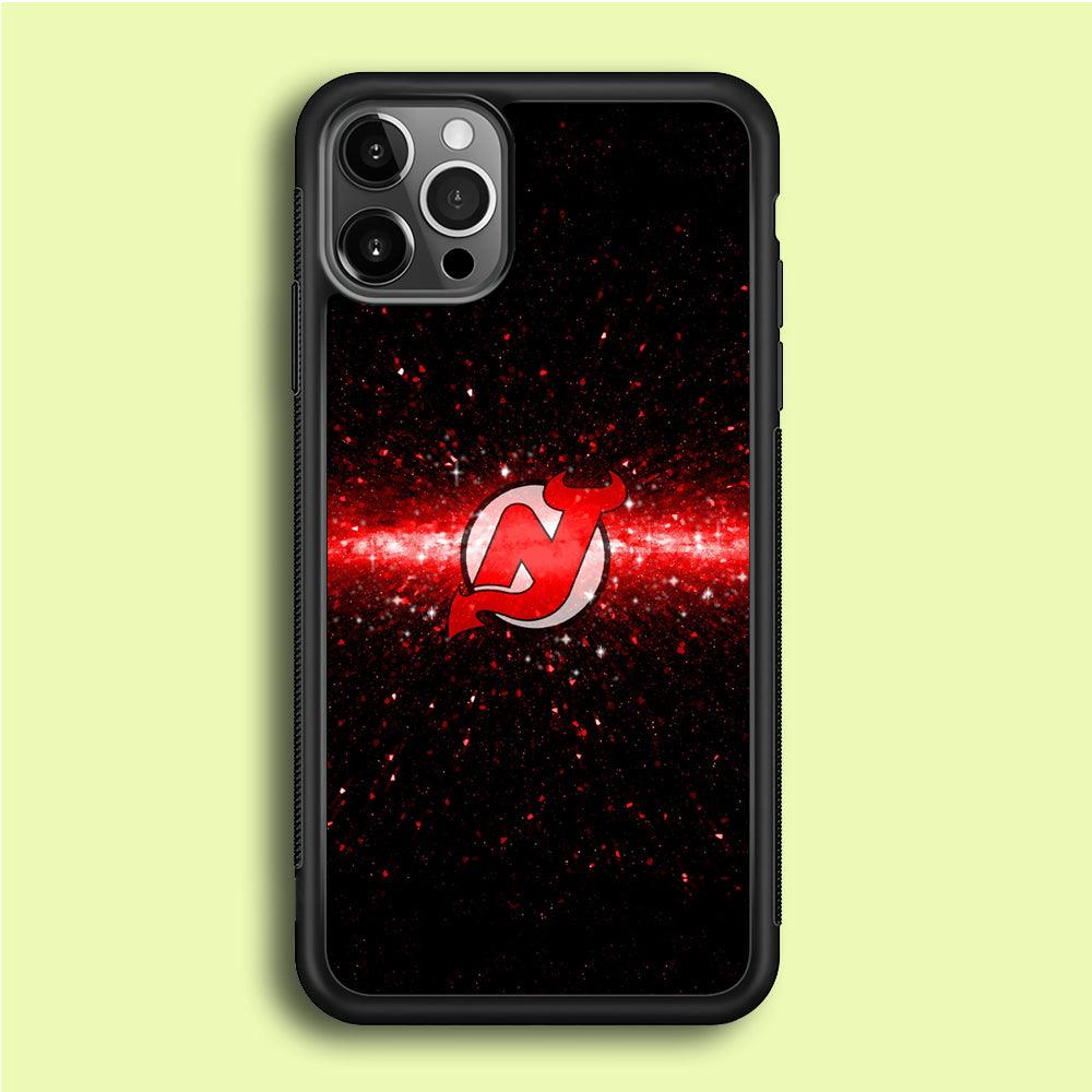 Hockey New Jersey Devils NHL 001 iPhone 12 Pro Case-Rubber / Black (2D Case)-Xtracase