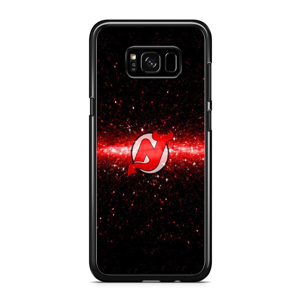 Hockey New Jersey Devils NHL 001 Samsung Galaxy S8 Case-Rubber / Black (2D Case)-Xtracase