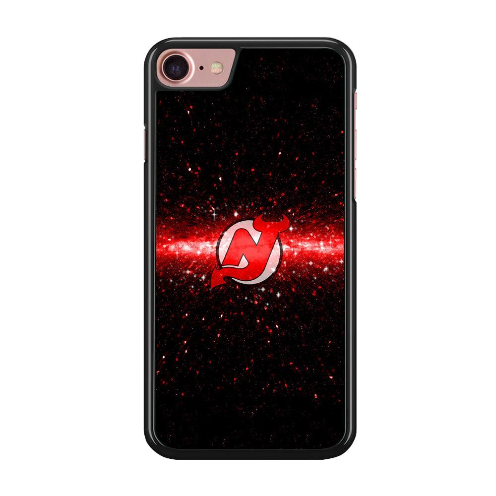 Hockey New Jersey Devils NHL 001 iPhone 8 Case-Rubber / Black (2D Case)-Xtracase