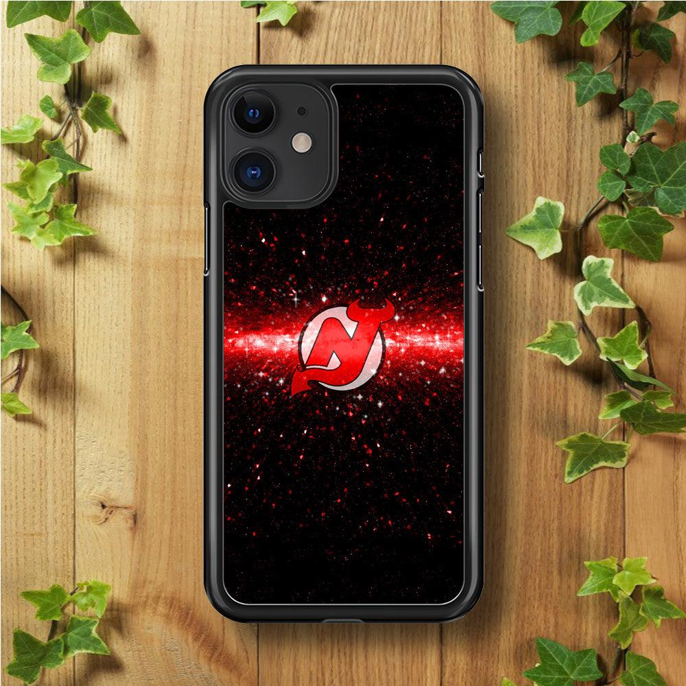 Hockey New Jersey Devils NHL 001 iPhone 11 Case-Rubber / Black (2D Case)-Xtracase