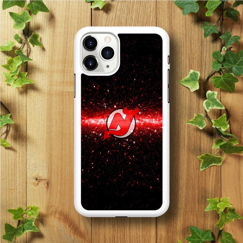 Hockey New Jersey Devils NHL 001 iPhone 11 Pro Case-Rubber / White (2D Case)-Xtracase