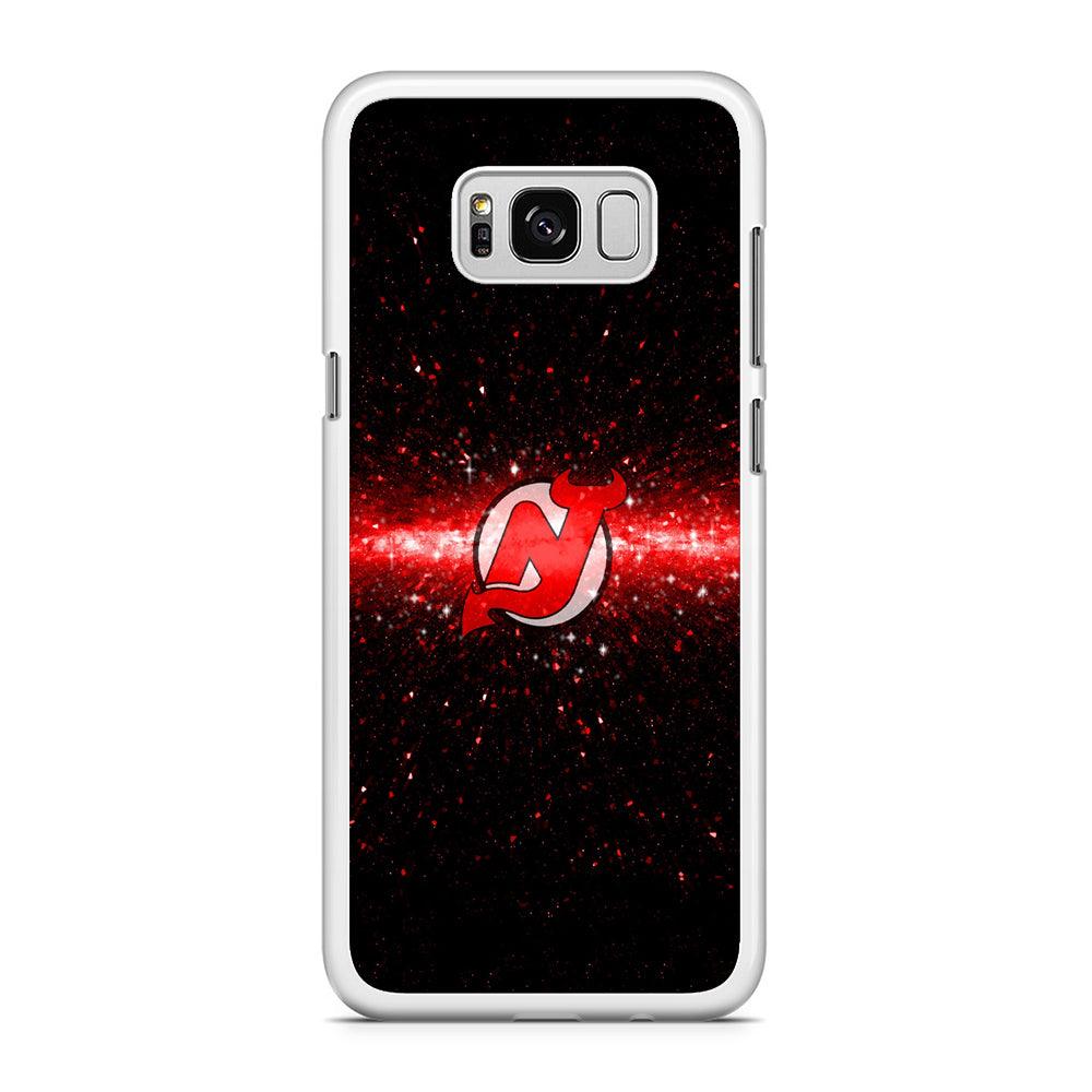 Hockey New Jersey Devils NHL 001 Samsung Galaxy S8 Case-Rubber / White (2D Case)-Xtracase