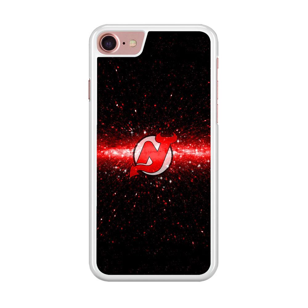 Hockey New Jersey Devils NHL 001 iPhone SE 2020 Case-Rubber / White (2D Case)-Xtracase