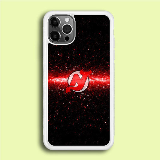 Hockey New Jersey Devils NHL 001 iPhone 12 Pro Case-Rubber / White (2D Case)-Xtracase