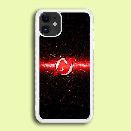 Hockey New Jersey Devils NHL 001 iPhone 12 Mini Case-Rubber / White (2D Case)-Xtracase
