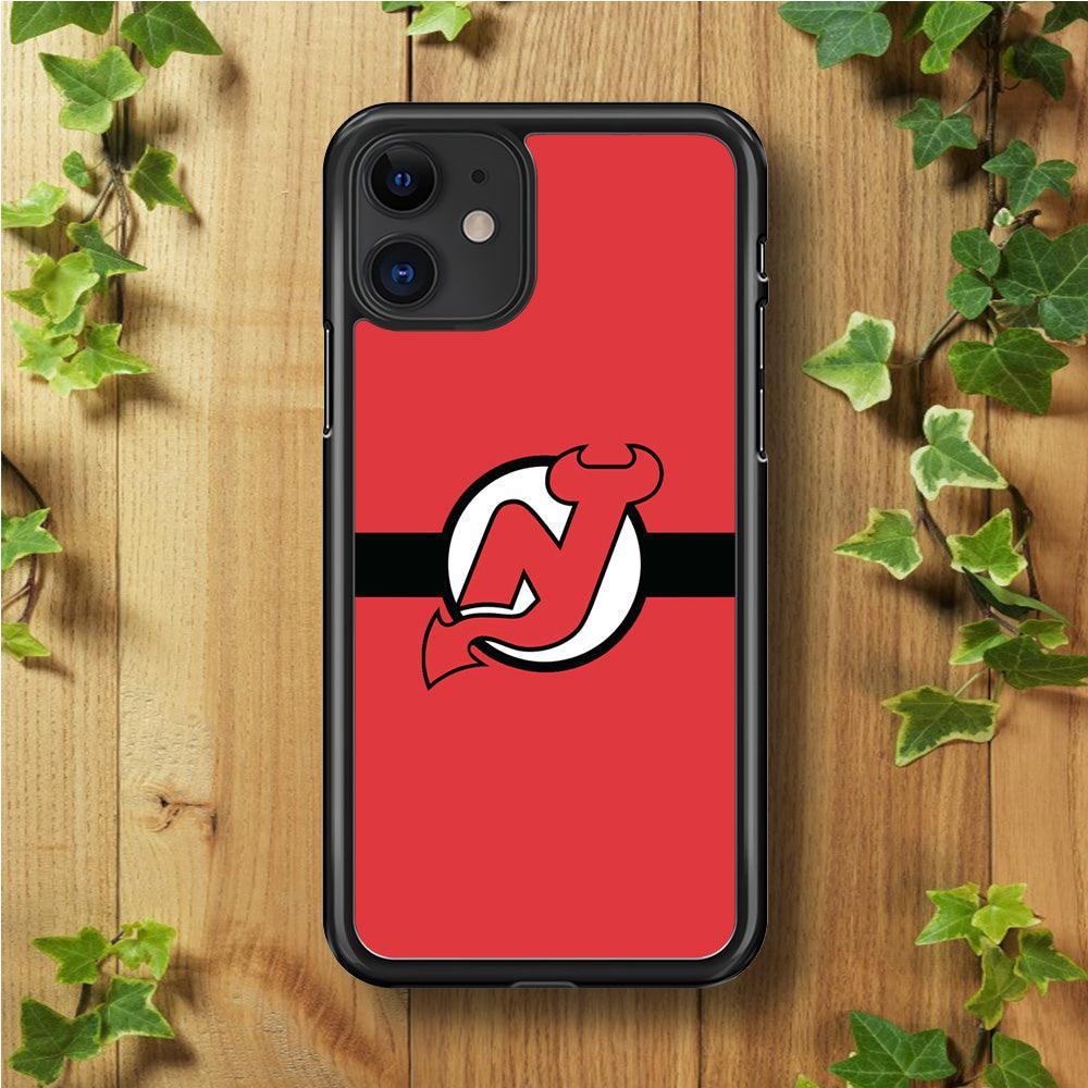Hockey New Jersey Devils NHL 002 iPhone 11 Case-Rubber / Black (2D Case)-Xtracase